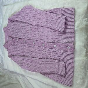 Crewneck 100% Cotton Cardigan Sweater